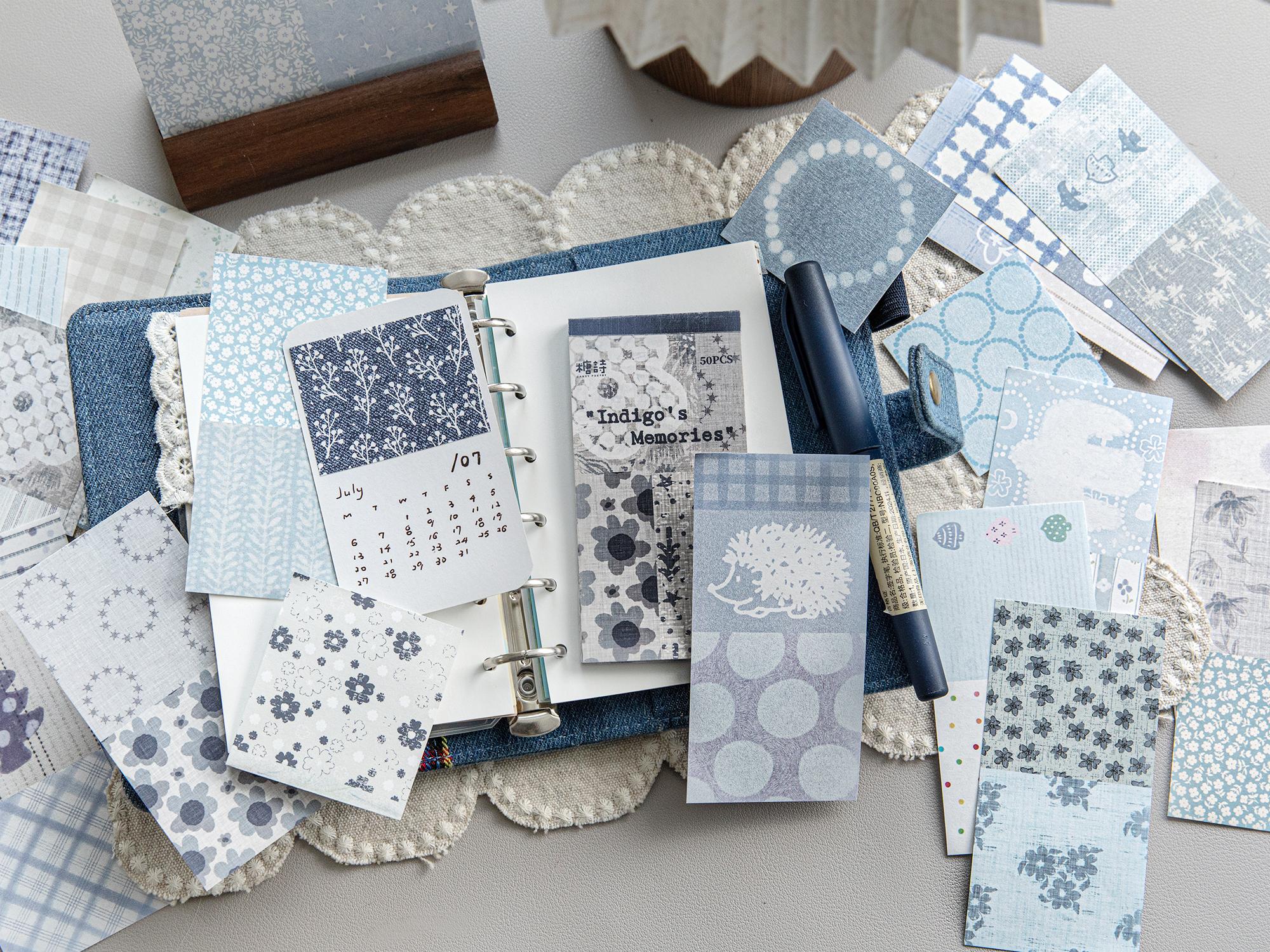 

50sheets Fading Poetry Series Ins Style Decor Journal Aesthetic Material Paper DIY Scrapbooking Handmade Supplies
