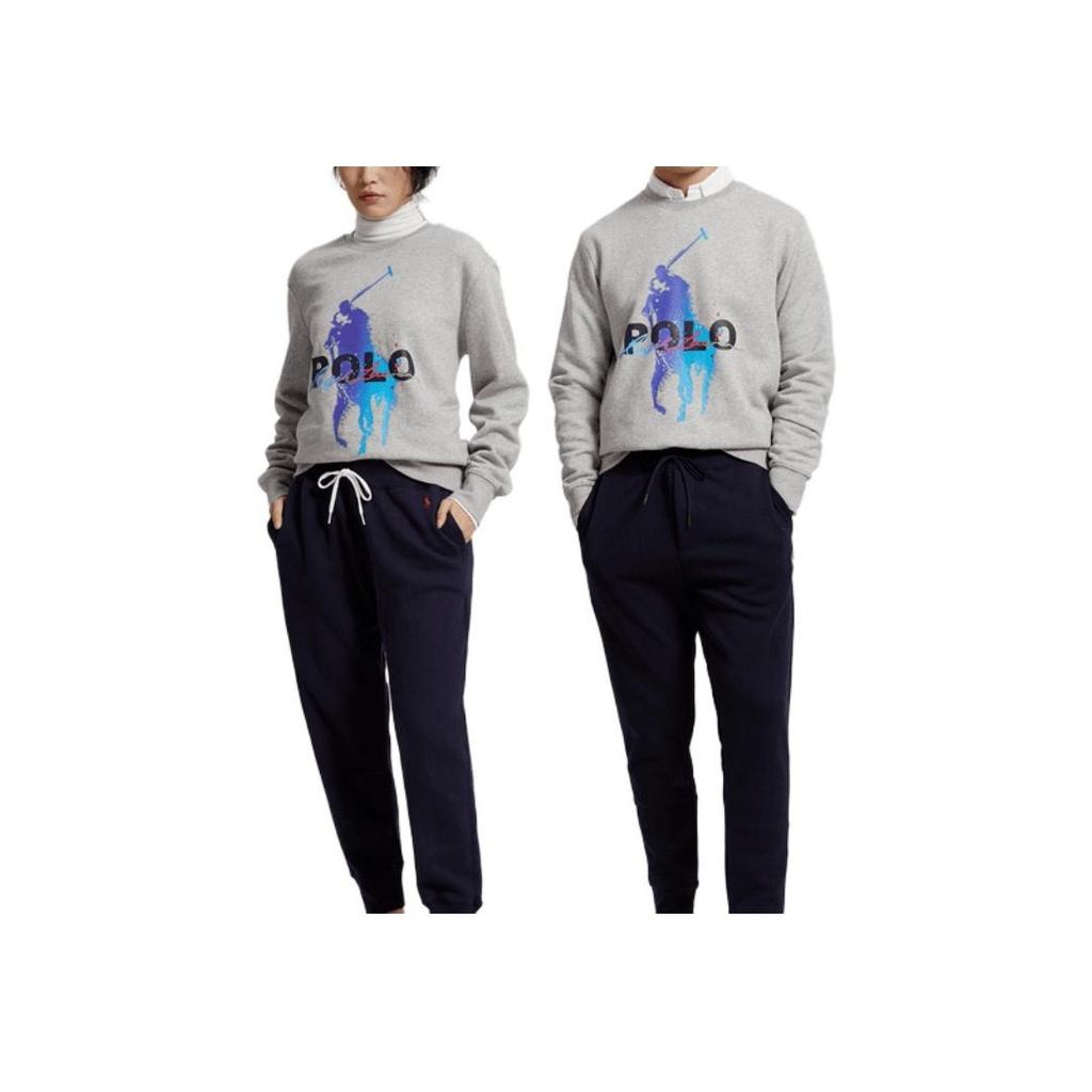 Polo Ralph Lauren Logo Print Crewneck Sweatshirt Unisex Sweatshirt Gray MNPOKNI16821865-020