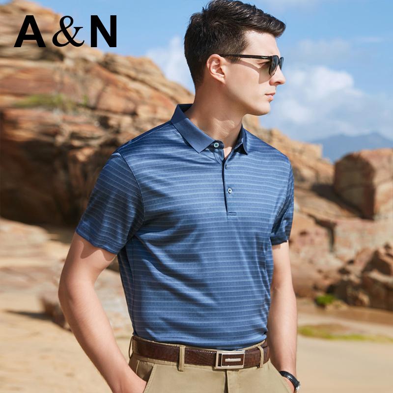 Light Luxury Mulberry Silk Men's Breathable Short Sleeve T-shirt