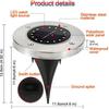 5PCS 8LED Super Bright Solar Buried Light, Outdoor IP44 Waterproof, Automatic Closing and Opening, Warm Light, White Light