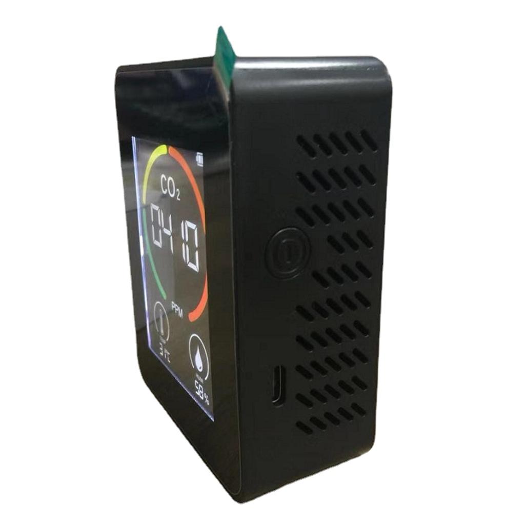 Digitales CO2-Messgerät, Luftqualitätsmonitore, 1200 mAh, mit Temperatur- und Feuchtigkeitssensor für den Bürogebrauch, genaue Luftanalyse