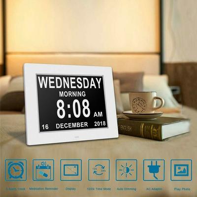 Date Dashboard Dementia Large Table Time Alarm Clock Home Decor Digital Clock Calendar