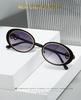 New Oval Gradient Men Women Sunglasses Fashionable High Quality  Personality Double Heart Inlaid Design Uv400