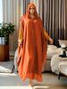 Dubai Hooded Dress: European & American Style, Turkish Cardigan, Loose Long Robe for Women