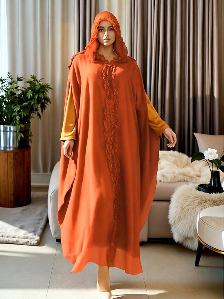 Dubai Hooded Dress: European & American Style, Turkish Cardigan, Loose Long Robe for Women