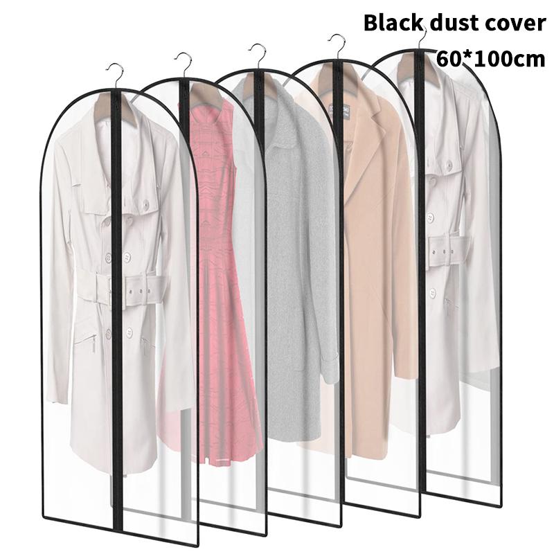 Thickened Washable Clothes Hanging Dust Cover Cover Suit Coat Transparent Fully Enclosed With Zipper Clothes Storage Bag