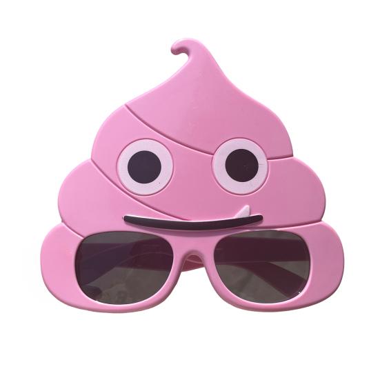 

Funny Poop Glasses Poop Shape Party Sunglasses Birthday Photo Prop Festival Accessory Glasses for Disco Events Prank Gift рожевий