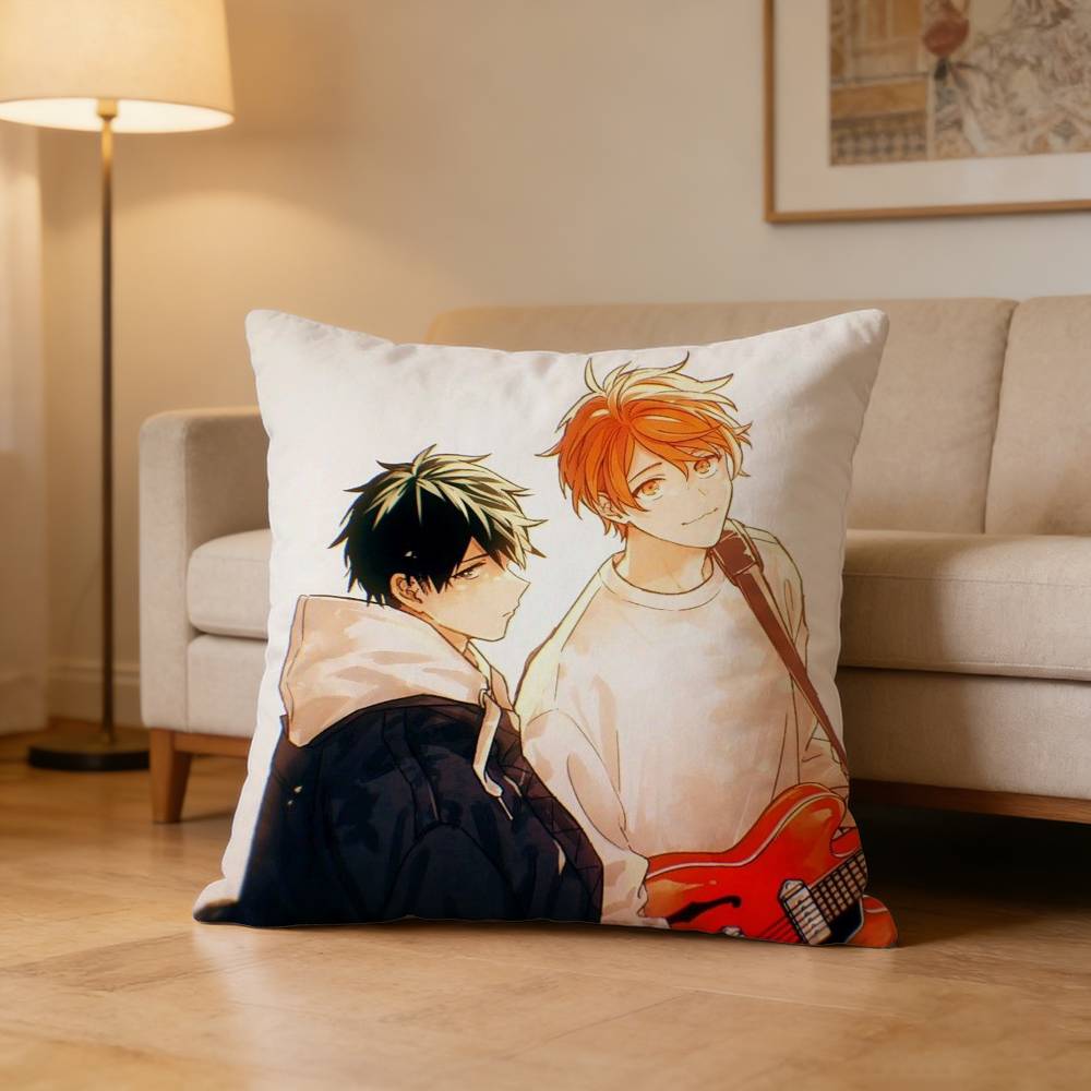 Japanses Cartoon Given Pillow Case For Sofa Living Room Home Office Decor Protective Cover