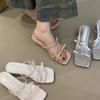 Gentle Fairy Sandals Female Summer 2025 French Sweet Bow with Skirt Open-toed Slope Heel Sandals
