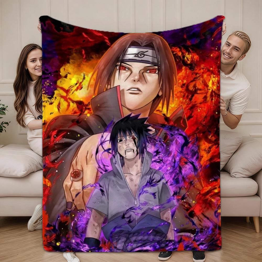 Kawaii N-Narutos Anime Blankets Fluffy Blanket for Bed Home and Decoration New Year Furry Camping Bedspread the Sofas Sofa Throw 75x90cm