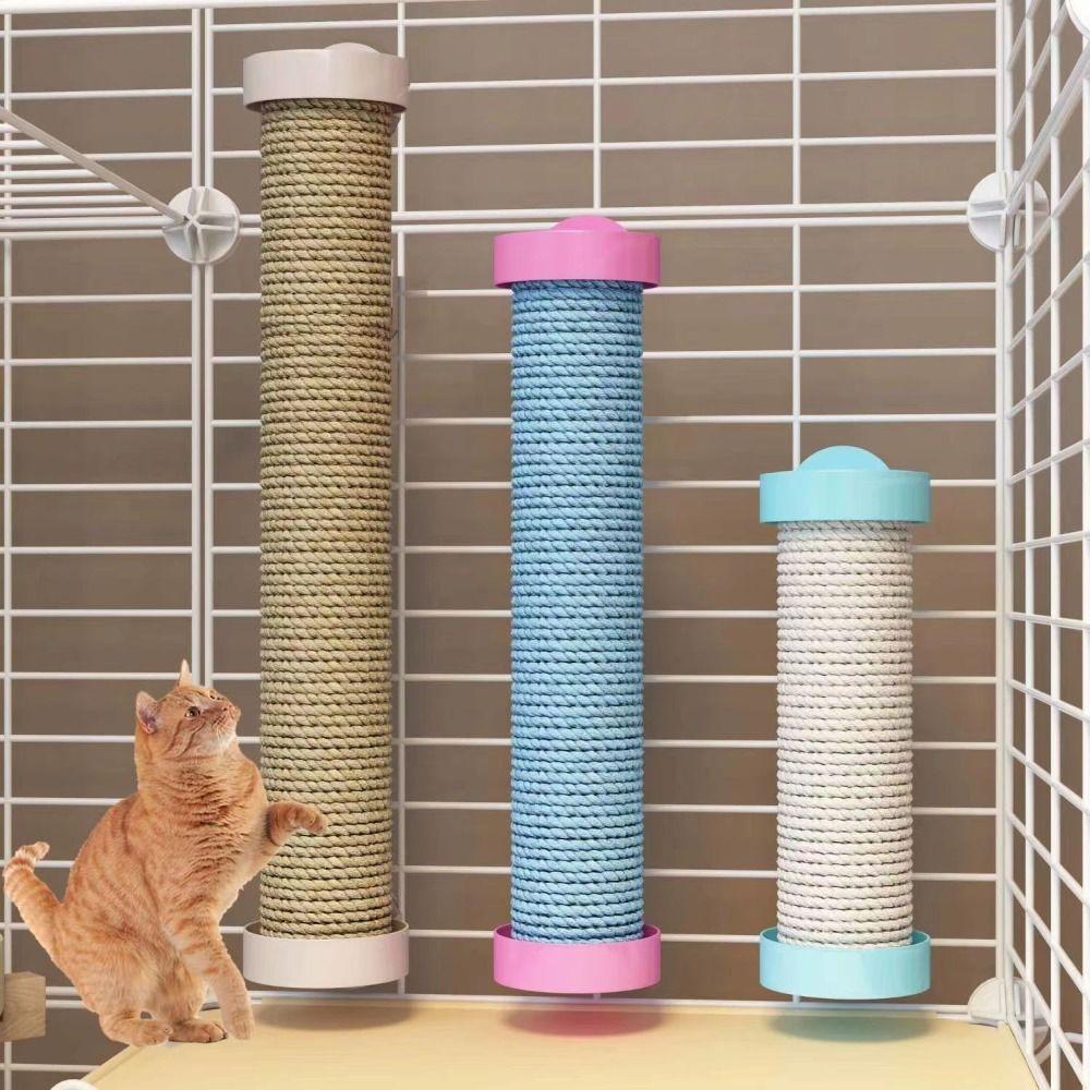 Rotatable Hanging Cage Scratcher Replaceable Cage Mounted Scratching Pole  Play