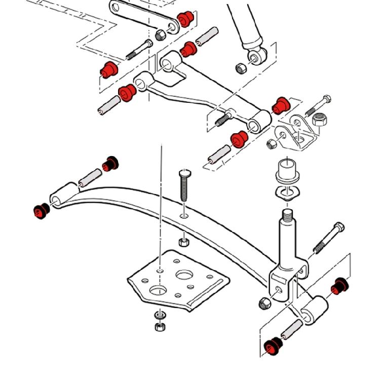 Golf Cart Leaf Spring Shackle Bushing Sleeves Replacement Club Car Front Bushing Kits With Screws Golf Accessories