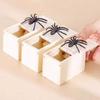 Caixa de susto engraçada de aranha de truque Caixa escondida de madeira Caixa de susto de madeira de qualidade Jogo divertido Brincadeira Truque Amigo Brinquedos de escritório