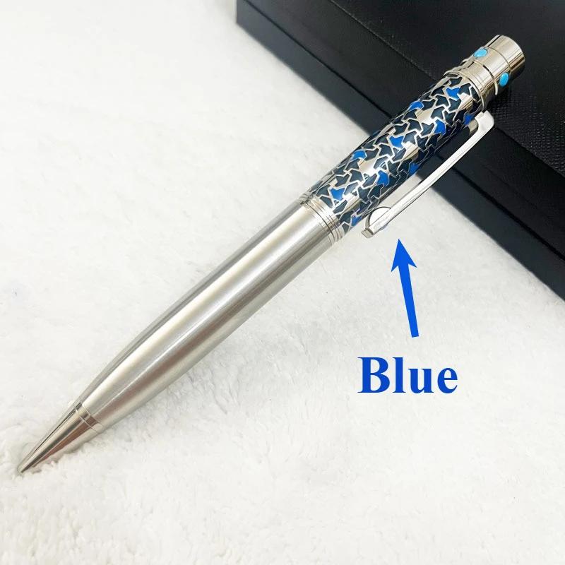 Rollerball Ballpoint Pen Blue Carving With Serial Number Writing Smooth Stationery