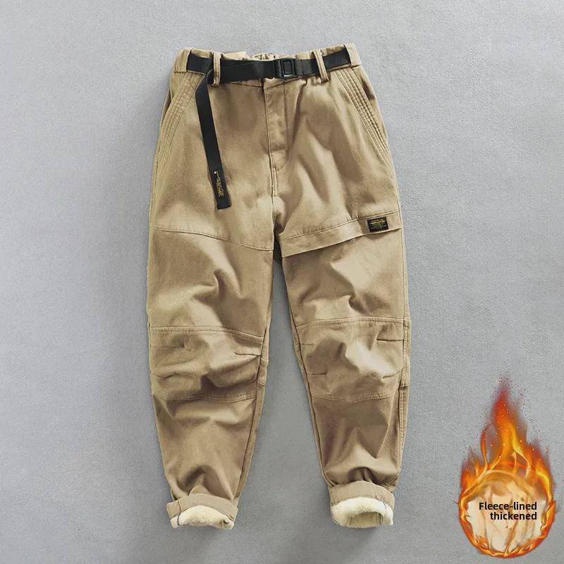 

Z381 Мужские флисовые повседневные рабочие брюки M хаки