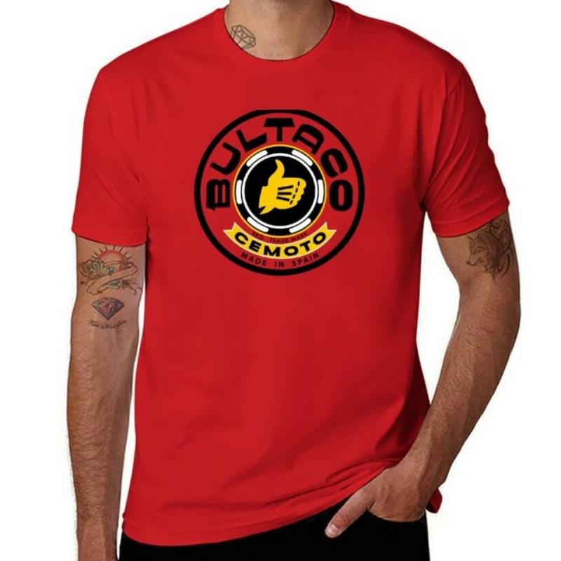 Streetwear Clasic Bărbați Vară Tricou de Înaltă Calitate Bultaco Cemoto Motociclete Imprimeu Tricou Unisex Modă Gât Rotund Tricou Negru