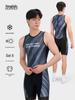 NUCKILY Triathlon Quick-Dry Sleeveless Vest and Swimsuit for Running & Cycling