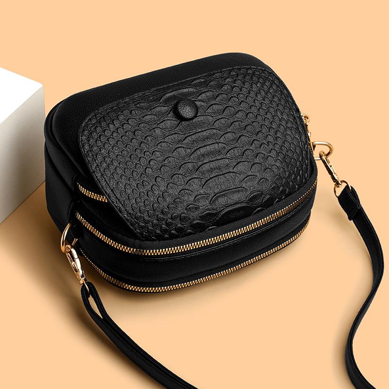 Bag women's new multi-compartment small square bag simple and versatile women's messenger bag trendy fashion casual shoulder bag