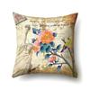 Polyester Pillowcase Automobile Decoration Retro Print Pillowcase Waist Cushion Cover Tower Bedside Cushion Cover