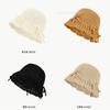 Korean Style Striped Knit Cap With Sunshade And Adjustable Fit For All Seasons
