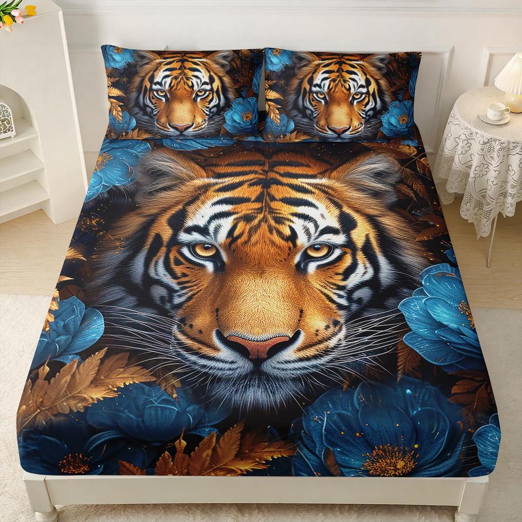 Galaxy Moonlight Moth Pattern Mattress Three-Piece Set Digital Printing Bedding Set Mattress Three-Piece Set