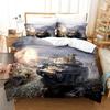 Tank Duvet Cover Set King Size War Theme Bedding Set Dirt Bike Quilt Cover For Kid Boys Men Comfortable Microfiber Quilt Cover