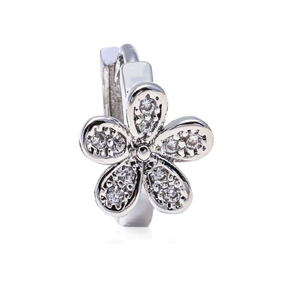 Korean Style Flower Stud Earrings: Versatile, Elegant, High-End Micro-Paved Design