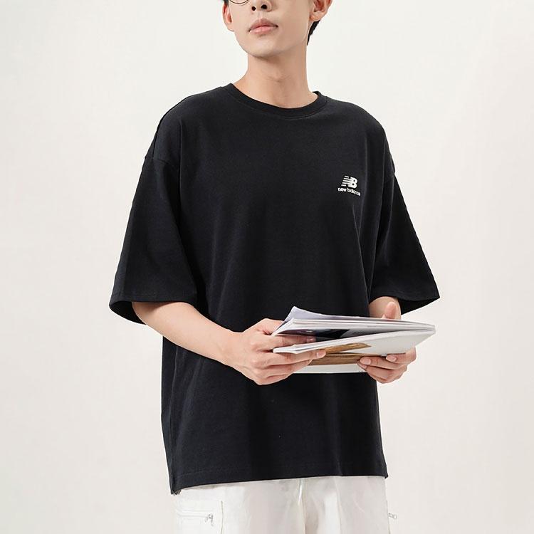 New Balance Boston Tee Asia Sizing 'Black White' Men's AMT22391-BK