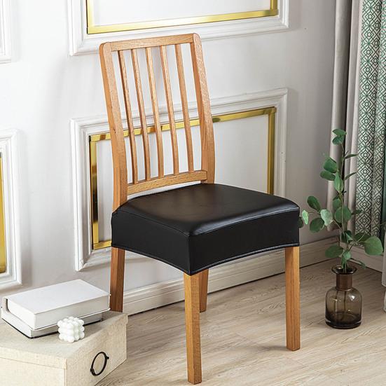 Housse de siège élastique en similicuir antidérapante imperméable résistante à l'huile isolation thermique couleur unie résistante aux rayures