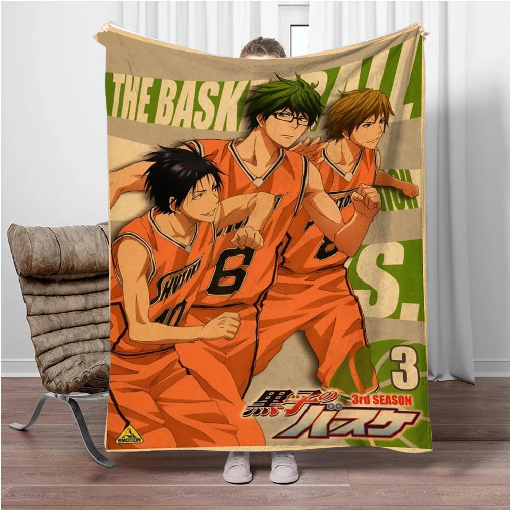 Japonské Anime Kuroko-No-Basket Flanelová deka Měkká teplá přehozová deka Deka na pohovku Kancelář Postel Kancelář Kempování Cestování