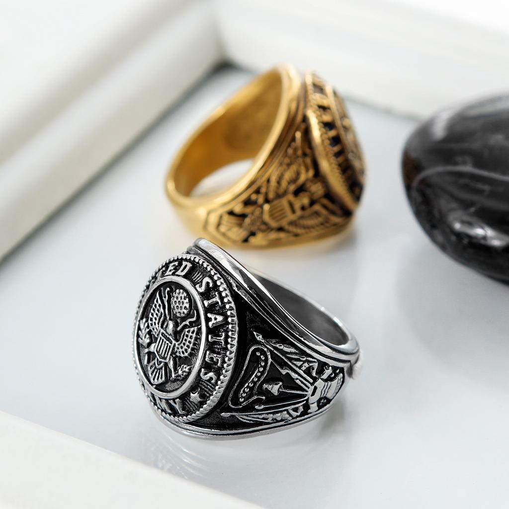 Herrenring Hip-Hop Ring Retro Großer Adlerring Ring Schmuck