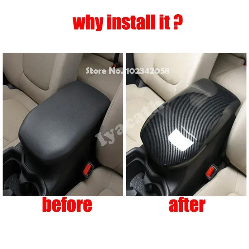 For Toyota RAV4 RAV 4 XA50     23 ABS carbon center control Storage box armrest panle cover interior accessories