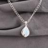 Milky Opal Gemstone 925 Fine Silver Jewelry Zircon Pendant For Valentine's Gift CZP-7-6