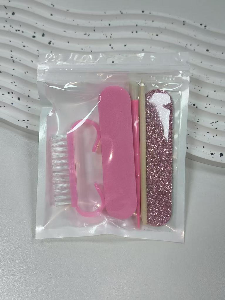 Portable PVC Cuticle Scraper & Nail Clipper Set - Nail Art Tool Kit