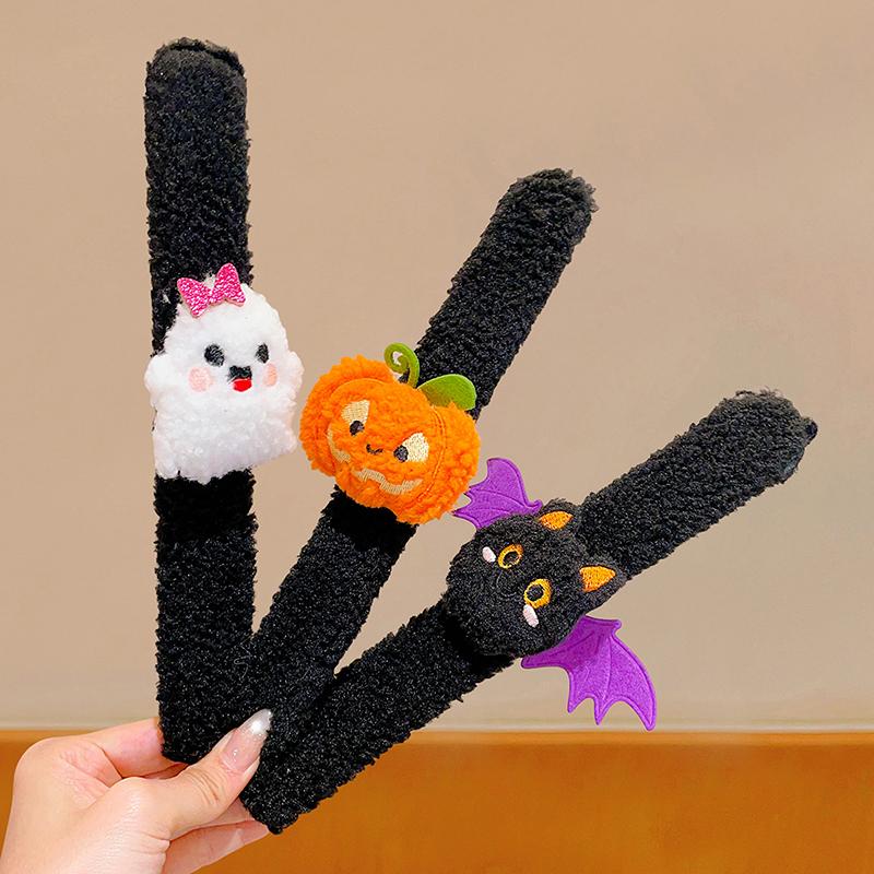 Halloween Plush Bracelets Ghost Bats Pumpkins Papa Circle Children's Gifts Wristbands Halloween Decorative Props