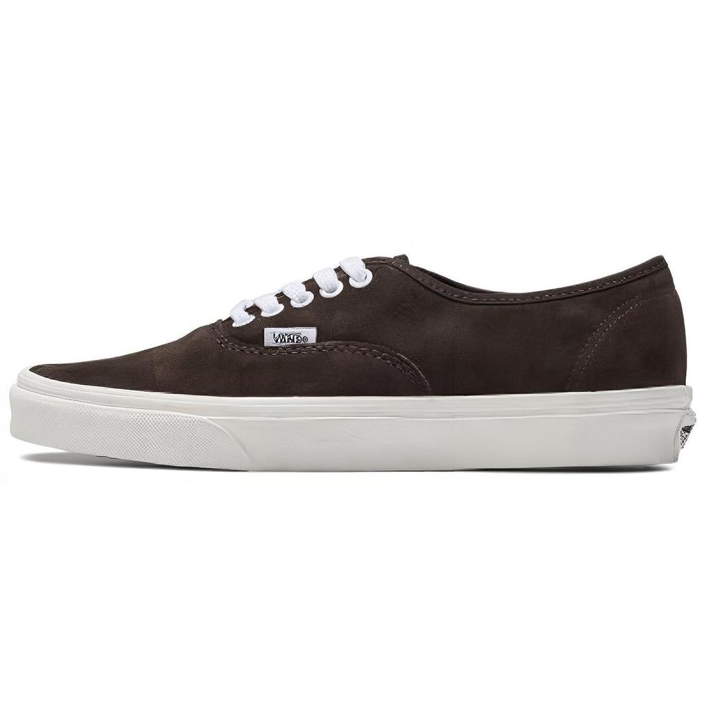 Vans Authentic Leather Durable Lightweight Breathable Low-Top Skate Shoes Unisex Sneakers Dark-Brown VN0A5KRD8DB