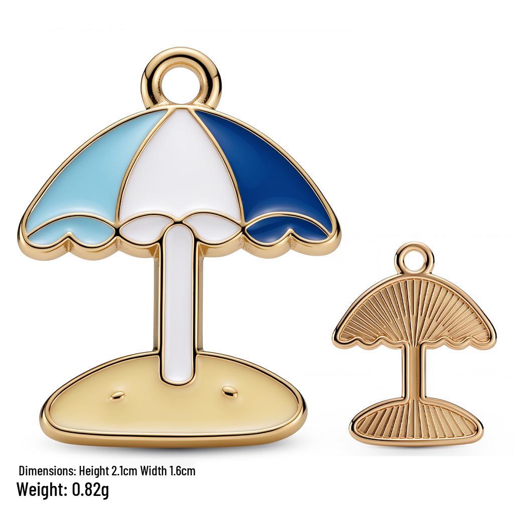Colorful Alloy Ocean Charm Pendant for DIY Bracelets & Keychains