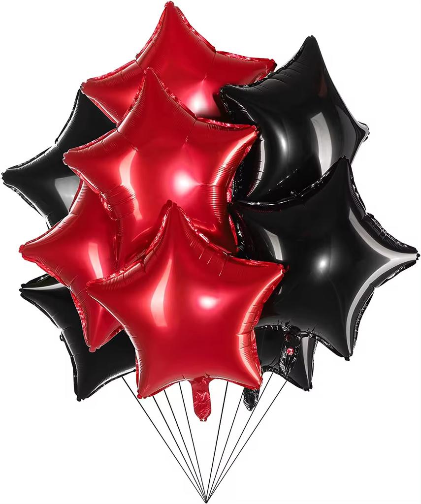 10pcs Balloons 18inch Star Foil Balloons Black Wedding Decoration Birthday Decoration Baby Shower Balloon Star
