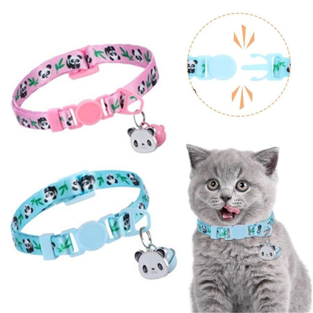 

Ошейник для кошек и котят с рисунком панды, регулируемое ожерелье для щенков, ошейник для домашних животных, 2 шт./комплект, аксессуары для домашних животных 2Pcs