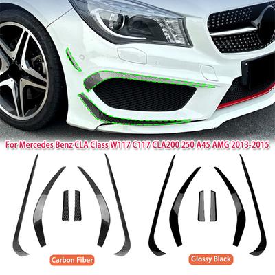 6pcs Car Front Bumper Spoiler Side Air Vent Trim Sticker for Mercedes Benz CLA Class W117 C117 CLA200 250 A45 AMG 2013-2015