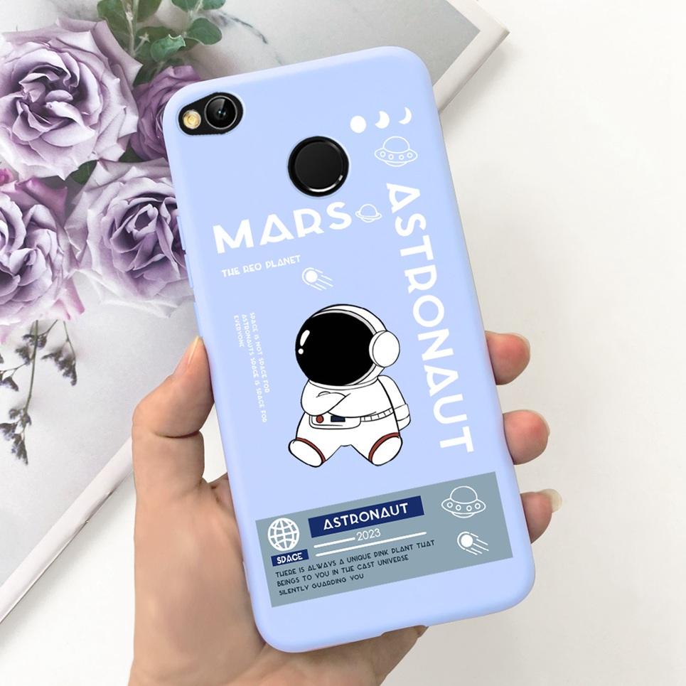 For Cover Xiaomi Redmi 4X Phone Case 2023 New Fashion Black Cat Sky Astronaut Back Bumper Soft Silicone TPU For Redmi4x 4 x
