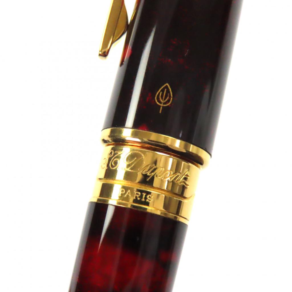 Great Dupont fountain pen Olympio genuine lacquer Red Marble 18K mens Used
