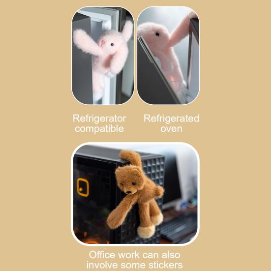 Magnetic Doll Animal Dog Rabbit Cat Shape Car Doll Interactive Gameplay Healing Decoration Small Doll Refrigerator Toy