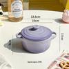 Gradient Ceramic Underglaze Stew Pot with Lid - Double Ear Bowl for Soup, Stews, or Steamed Eggs