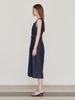 Leusejiem Non-Faded Denim Long Dress - Indigo