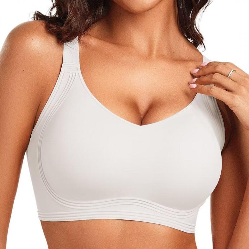 Womens Seamless Push-Up Bra Without Underwire Full Coverage Comfort Fit With Fixed Straps