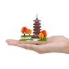Kawada Paper Nano 360 Five-Story Pagoda, 7 x 12 x 7 cm, Ages 12 and Up, Paper Craft Kit, Miniature Kit, Interior Design, PS-11