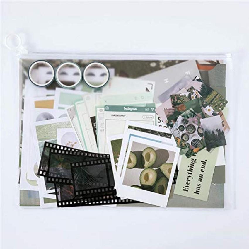 

Kawaii Scrapbooking Materials Sticker Washi Tape Set Candy Color Floral DIY Decoration for Journaling Scrapbook Planner Album зелений