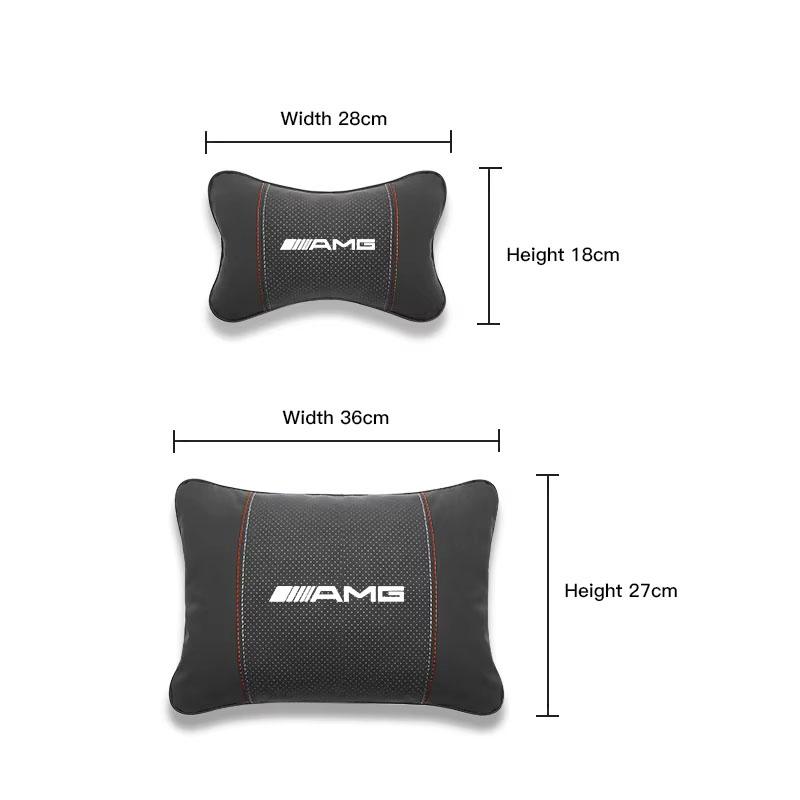 ZLLB1 AMG Car For Mercedes Benz AMG W203 W206 W220 W205 W211 W212...TireValve.Headrest/Lumbar Support Auto Neck Pillow Waist Cushion..
