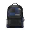 Coach Charter 30 Zipper Closure Adjustable Shoulder Strap Smooth Leather Backpack Large Men Backpack Black Blue CV929-BLC